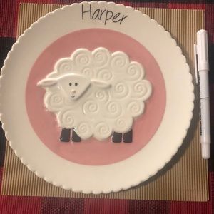 Personalized plate for a girl